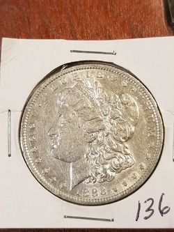 Silver coin 1886 O