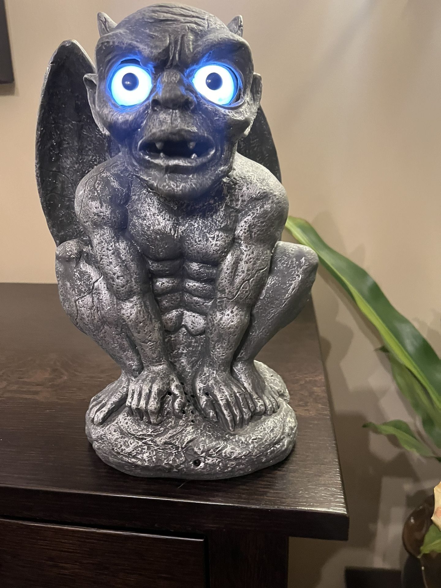 Animated Gargoyle Halloween Motion Sound Activated Prop Decor Magic Power Co