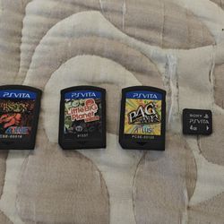 PS Vita Games And Memory Card 