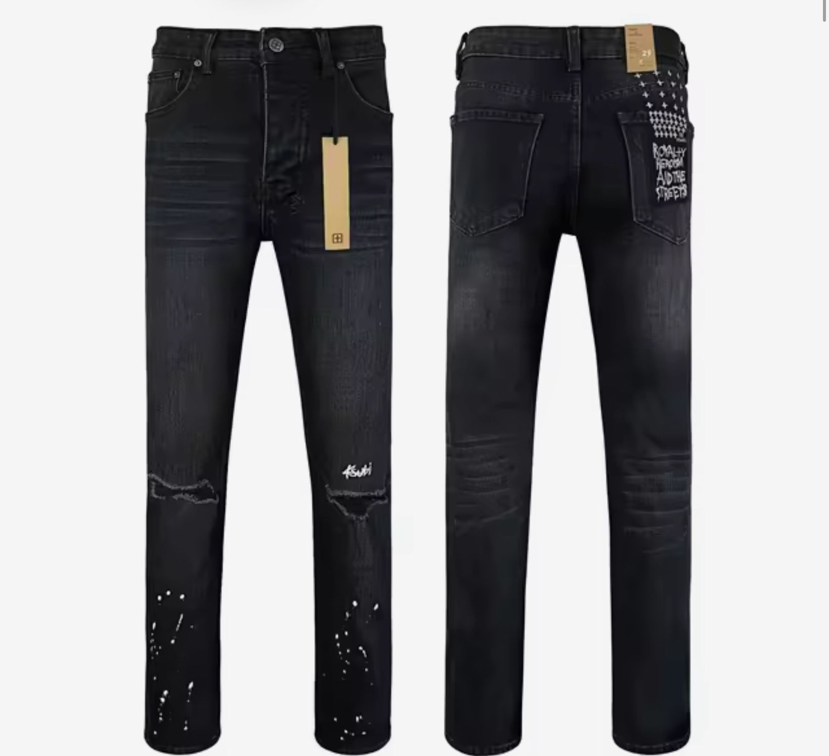 KSUBI JEANS WHITE PAINT SPLATTER (VAN WINKLE)