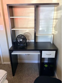 Extra long twin bed. Desk 41in wide 65inlong