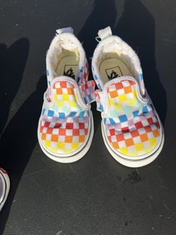 Rainbow Checkered Vans