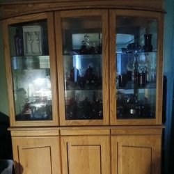 Oak China Cabinet 