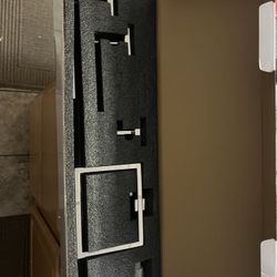 5 Piece Black Decorative Bathroom Hardware Set