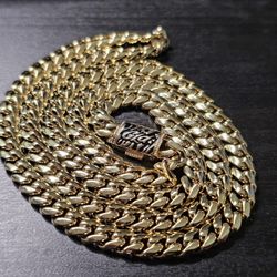 GLD 6mm 24" Cuban Link Gold Chain