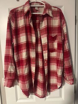 H&M red flannel shirt - XL