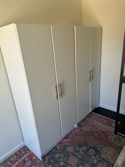 Wood Storage Cabinets (set of 2)