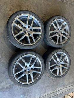 Acura TSX Euro R Wheels With Tires Set JDM 5x115.3 17 Inch 