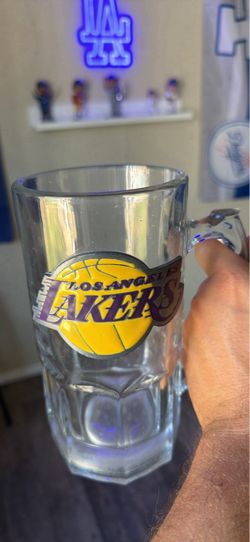 Los Angeles Lakers and Dodgers Glass Beer Mug