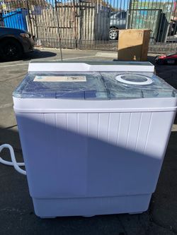 3.5 cu.ft. 26 lbs. Portable Semi-automatic Traditional Top Load Washer in Gray with UL Certified