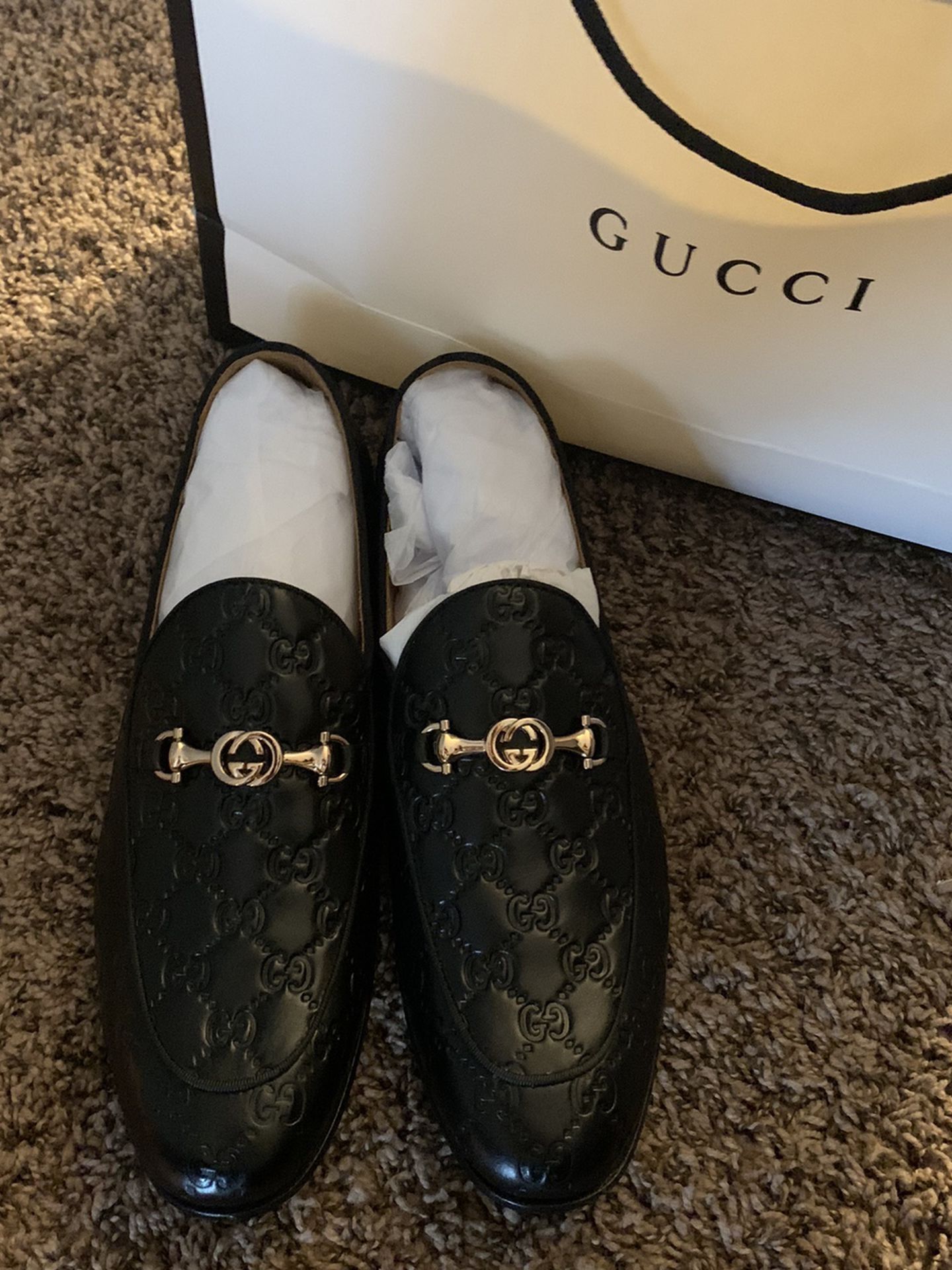 Gucci Black Leather Dress Shoes