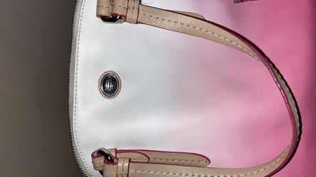 Pink and white Coach Purse