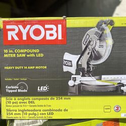 Ryobi 10inch Compound Miter Saw With LED