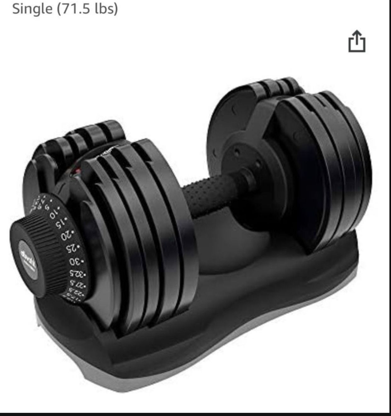 Adjustable Dumbbell Fitness Dial Dumbbell with Handle and Weight Plate for Home Gym Note: Single (71.5 lbs)