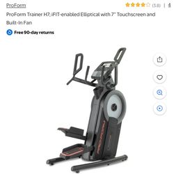 NEW in bOXProForm Trainer H7; iFIT-enabled Elliptical with 7" Touchscreen and Built-In Fan 