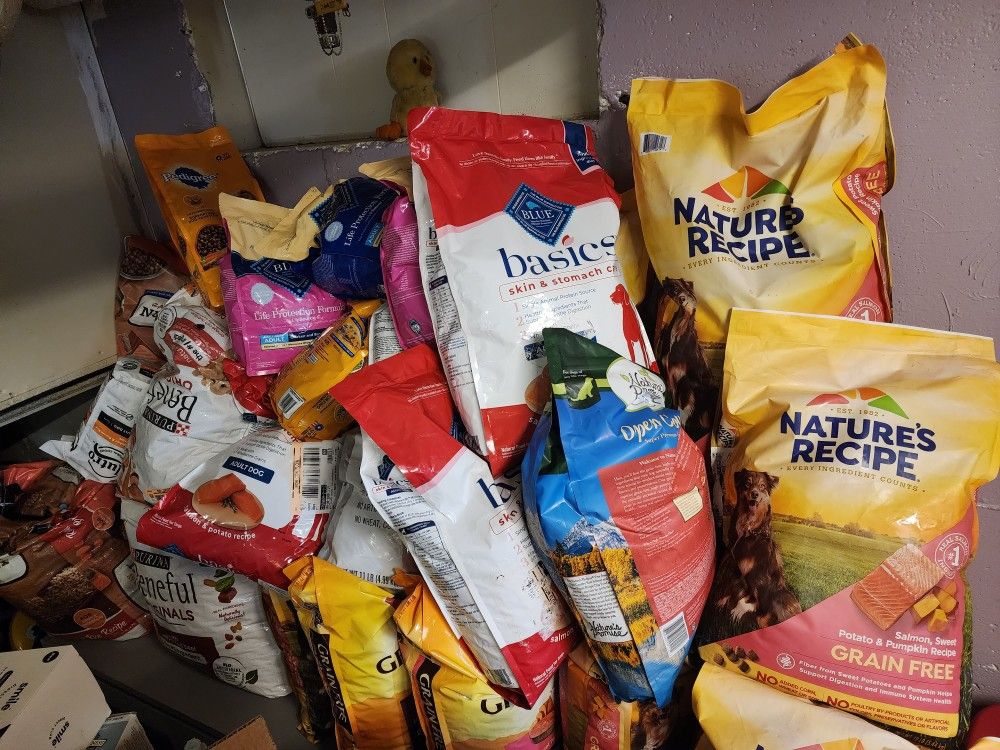 15-30 Pound Bags Of Various Dog Food