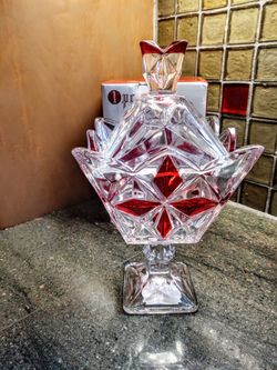 Vintage Glass Footed Bon Bon Dish