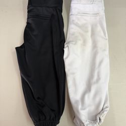 Champro Lot of 2 Youth Medium White & Black Knicker Baseball Pants