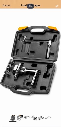 XtremepowerUS Torque Wrench Multiplier Lug Nut Labor Saving Wrench Remover Set (1/2" Driver) Wrench Lug Nut Remover 17mm, 19mm, 21mm Sockets w/Case 40