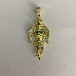 Gold, plated, angel charm/pendant