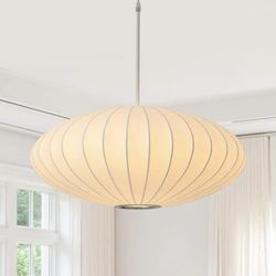 APLampara 23.6" Lantern Pendant Lights Japanese Chandelier for Living Room White