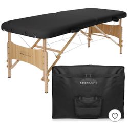 Saloniture Portable Basic Folding Massage Table - Black
