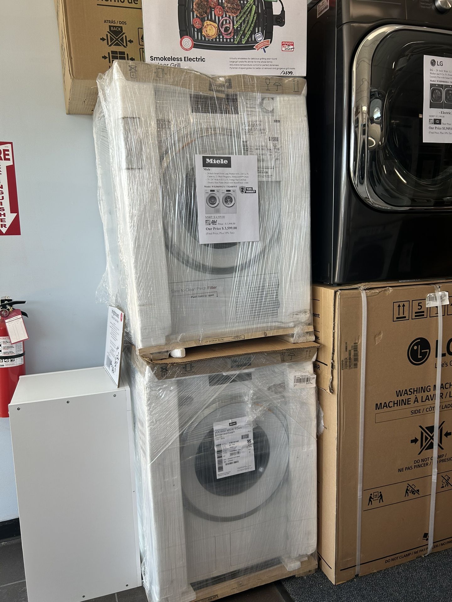 Miele 24inch smart front Load Washer With Ventless 115V Dryer Set