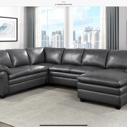 🔥sectional Top Grain Leather Only Today
