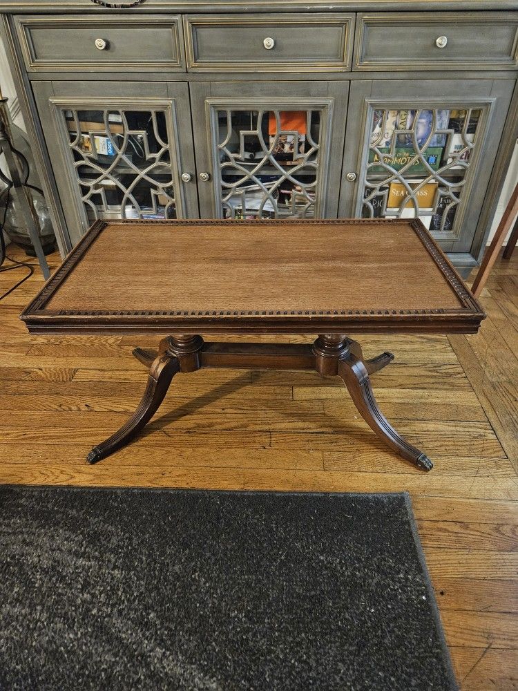 Small Solid Mahogany Rectangular Coffee Table Or Side End Table