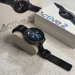 Unlocked Samsung Galaxy Watch Active 2 LTE 44MM Black Stainless Steel - Link Bracelet