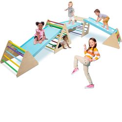 GOME Set of 7 Triangle Climbing Gym Toys Indoor  Set