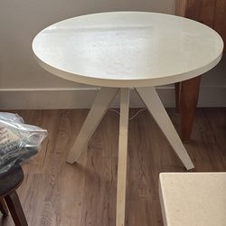 Small white table