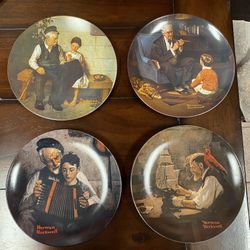 4 Excellent Condition 9” Norman Rockwell Plates $50.00 obo 