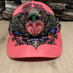 Vintage Pink Ed Hardy Hat (One Size Fits All)