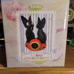 Kiki's Delivery Service Jiji And Stuff Plushed Jiji Statue Drsk Clock
