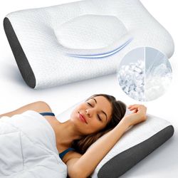 new Super Comfort Ergonomic Pillow for Neck Head and Shoulder Pain Relief About this item INGENIOUS COMBINATION OF SHREDDED MEMORY FOAM AND COTTON!