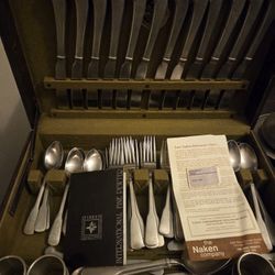 Old 74 Piece International Fine Pewter Set