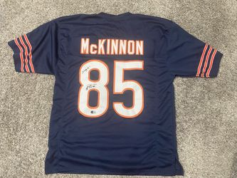 Dennis McKinnon Signed Chicago Bears Xl Custom Jersey Beckett COA