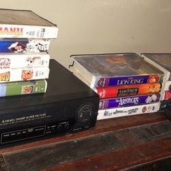 VHS player & Rewinder. Original Disney VHS with Case. 