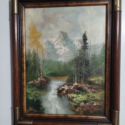 SIGNED S. WILLIAMS  OIL CANVAS PAINTING ARTWORK 20"×15"
