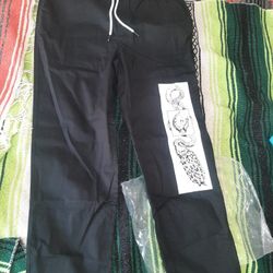 💥welcome Skateboards Twill Pants (Glam Dragon) Size XL *NEW IN BAG 💥40