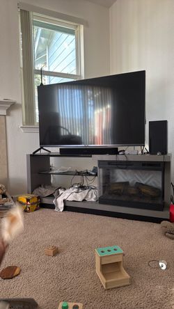 55 inch TV console with electric fireplace