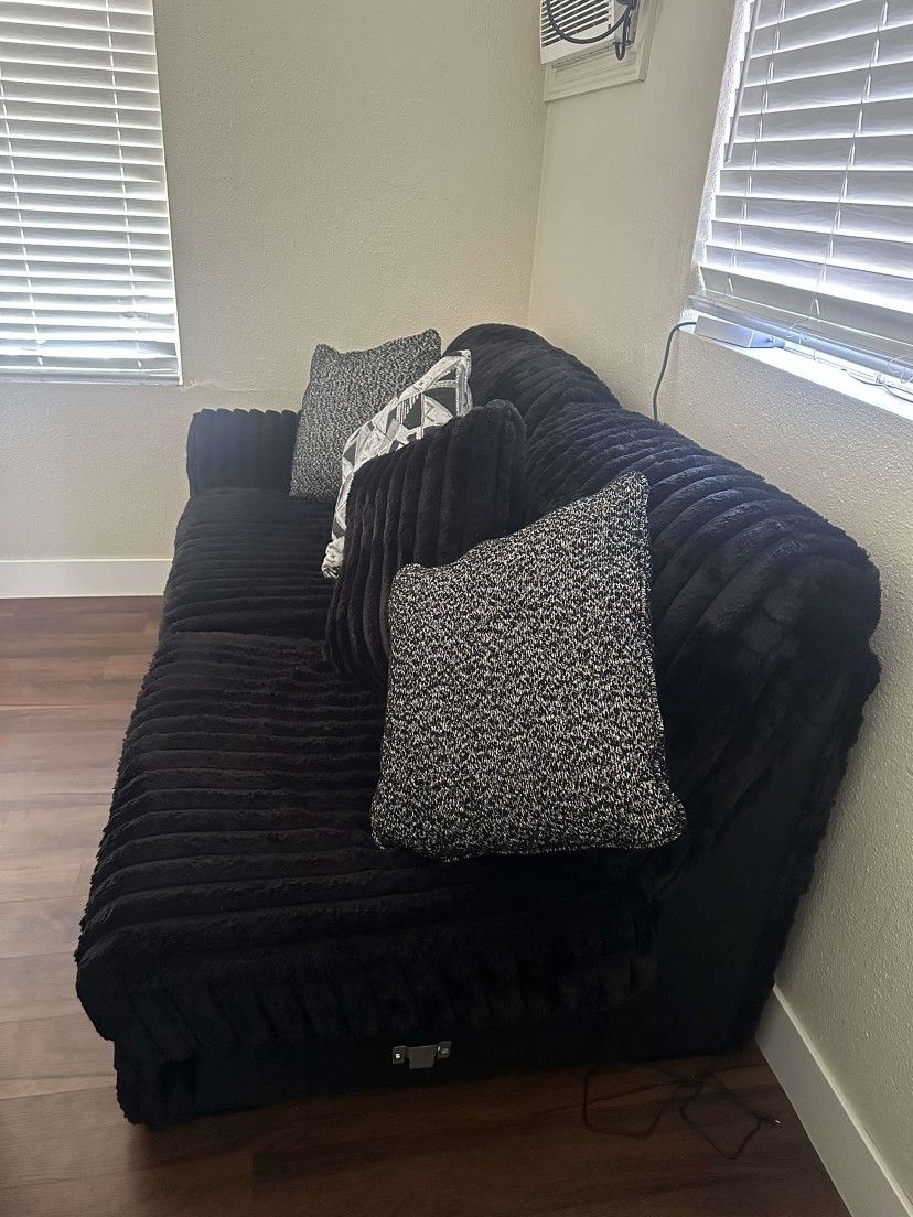 Black 2 Piece Sectional / Couch