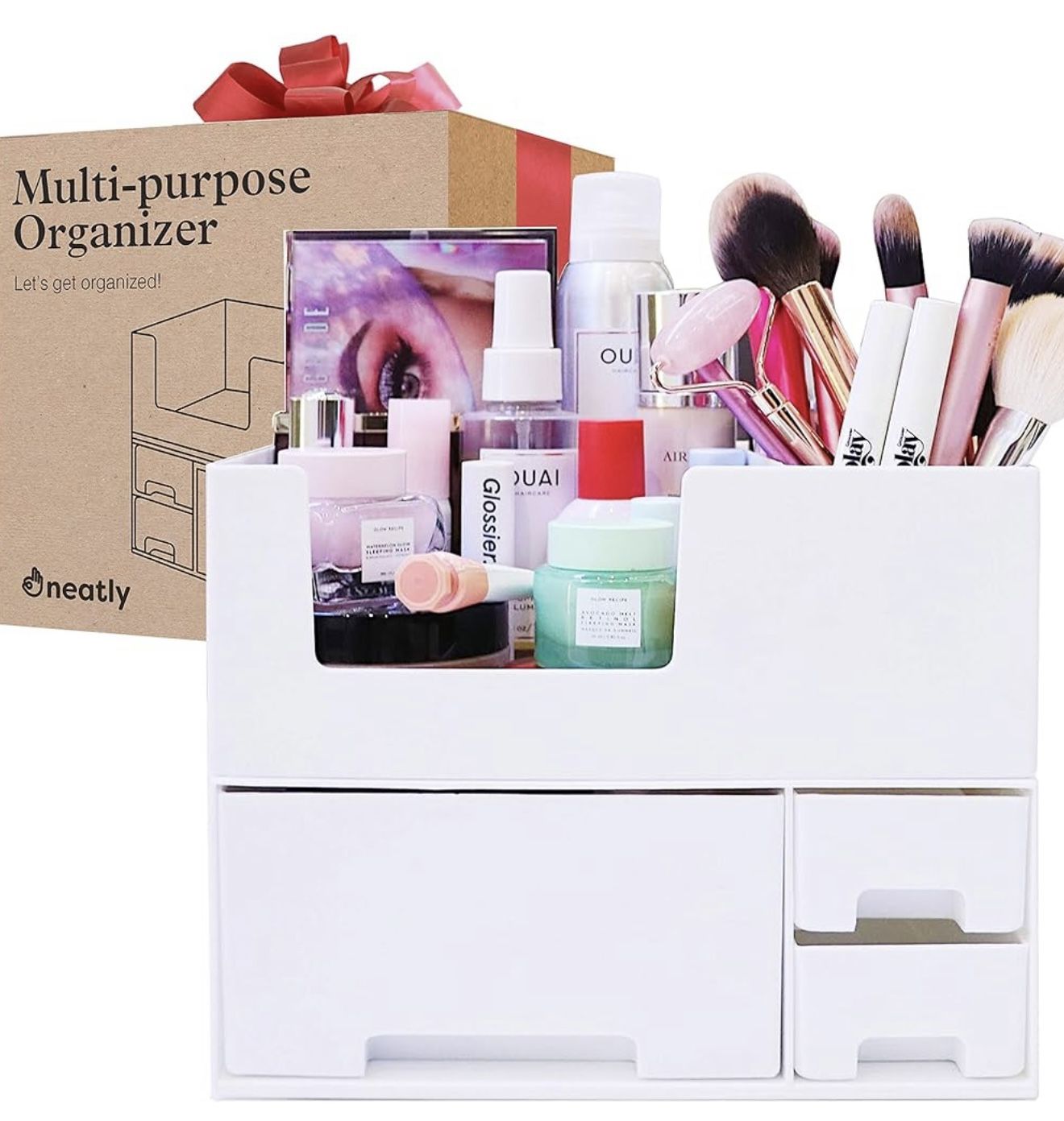 White Makeup Organizer