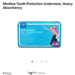 Medline Youth Pullups 60-125 Lbs.(12 Pack)