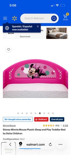 minnie mouse bed