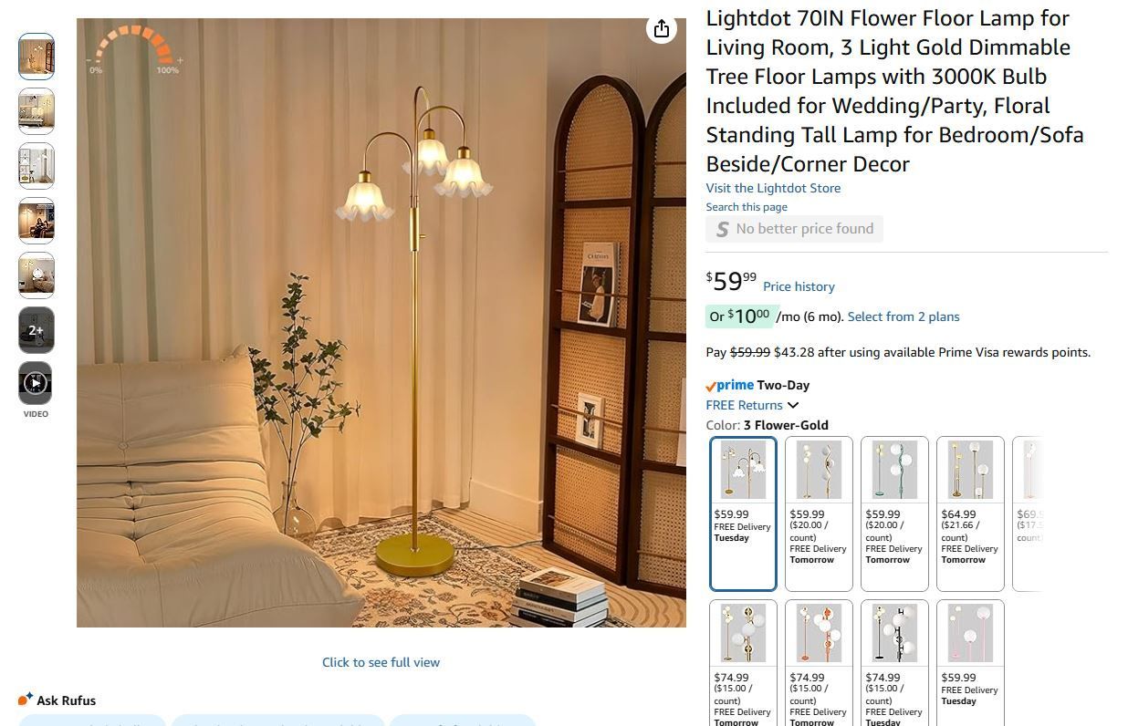 3 Flower Floor Lamp