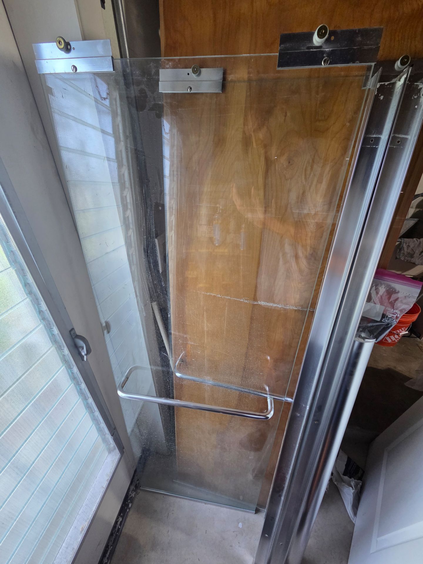 2 Sliding Glass Shower Doors 68.5 X 45.5 with frame
