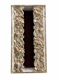 Vintage Ornate Gold & Ivory Floral Tissue Box Cove