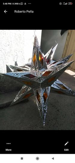 Mexican Tin Star Lamps